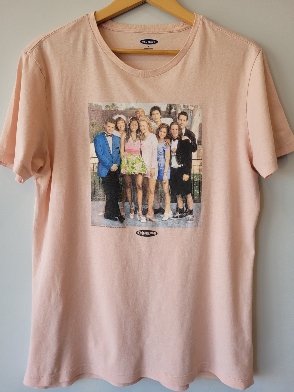 Old Navy Clueless Movie Graphic T-Shirt Women's Medium Pink 100% Cotton